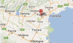 Mappa della sede di Cromatura Petranzan a Padova